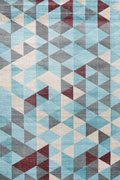 Splendor Contemporary Geometric Rugs 4010 Turquoise