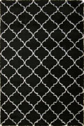 Desert Contemporary Trellis Rugs 6359 Black Cream