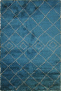 Desert Contemporary Diamond Rugs 5408 Indian Blue Greige