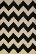 Desert Contemporary Chevron Rugs 5191 Cream Black