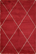 Desert Contemporary Diamond Pattern Rugs 5415 Red Greige