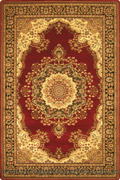 Fantastic Traditional Medallion Rug 748 Bordeaux Black