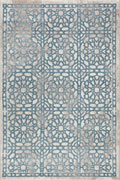 Federico Contemporary Geometric Rugs 2031 White D. Blue