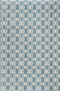 Federico Contemporary Geometric Rugs 2052 White D. Blue