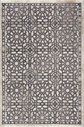 Federico Contemporary Geometric Rugs 2030 White D. Grey