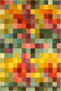 Kaleidoscope Contemporary Pixel Square Rug A636A