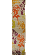 Luna Contemporary Floral Rug 4252X Beige Orange