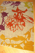 Luna Contemporary Floral Rug 4252X Beige Orange