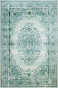 Morocco Medallion Rugs 0W06200 Cotton Aqua LJ