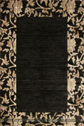 Alpi Contemporary Border Rug 9447B Black