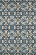 Rizzy Contemporary Floral Rug 3610F DGrey NBLU EU