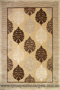 Romeo Contemporary Floral Rug 1806C Cream