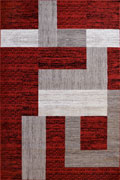 America Geometric Rugs 2108A Red Red