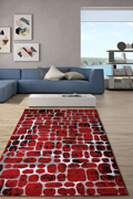 America Abstract Rugs 2013A Red Red