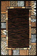 Bello Modern Animal Pattern Rugs 36800 Black