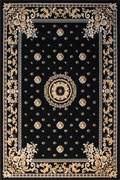 Bello Traditional Medallion Rugs V1619 Black