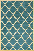 Bello Modern Trellis Design Rugs 3307 Blue