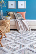 Amsterdam Fringed Moroccan Flatweave Rugs Y523C-BI218