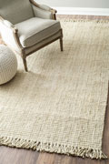 Bleach Jute Hand Woven Rugs Plain Bleach