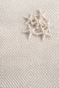 Delhi Flatweave Wool Rugs Diamond Beige White