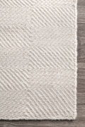 Delhi Flatweave Wool Rugs Diamond Beige White