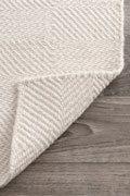 Delhi Flatweave Wool Rugs Diamond Beige White