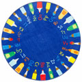 Pencil ABC Round Kids Rugs