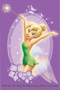 Disney Tinker Bell Purple Kids Rug