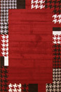 Barcelona Modern Border Design Rug 5648 Nova Red