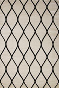 Boston Modern Trellis Rugs B139 White Black