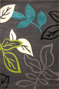 Como Modern Floral Rug 3480 Antheracite