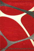 Como Modern Abstract Rug 3482 Red