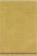 Flavia Wool Modern Plain Stripe Rug Beige