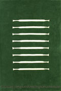 Japanese Yarn Modern Stripe Rug W209 Green