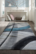 Love Modern Abstract Rugs 22090 Blue Sapphire