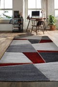 Love Modern Abstract Rugs 22322 Ruby Red