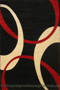 Nevada Modern Abstract Rug 8921A Black Red