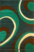 Nevada Modern Circle Design Rug 8923A D.Turkuaz L.Turkuaz