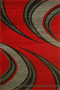 Nevada Modern Abstract Rug 2254L Red D.Grey