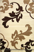 Paris Modern Floral Rug 5443 Ivory Brown