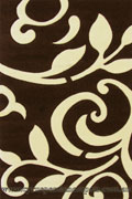 Paris Modern Floral Rug 5124 Brown