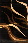 Roma Modern Wavy Rug 2569-0 Black