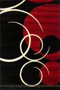 Roma Modern Circle Design Rug 2868-0 Black