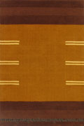 Sahand Wool Modern Stripe Rug 955 Brown Camel