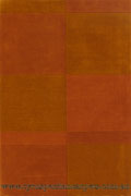 Sahand Wool Modern Square Pattern Rug 972-Terra