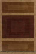 Sahand Wool Modern Square Pattern Rug HL40 Brown