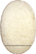 Oval Plain Shaggy Rug White 275 x 183cm Oval