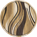 Pisa Contemporary Wavy Round Rugs 4333A-BEI