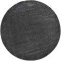 Lush Modern Plain Round Rugs 14344 Black Grey