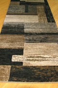 Alpi Geometric Hallway Runner Rug 9610A Fume